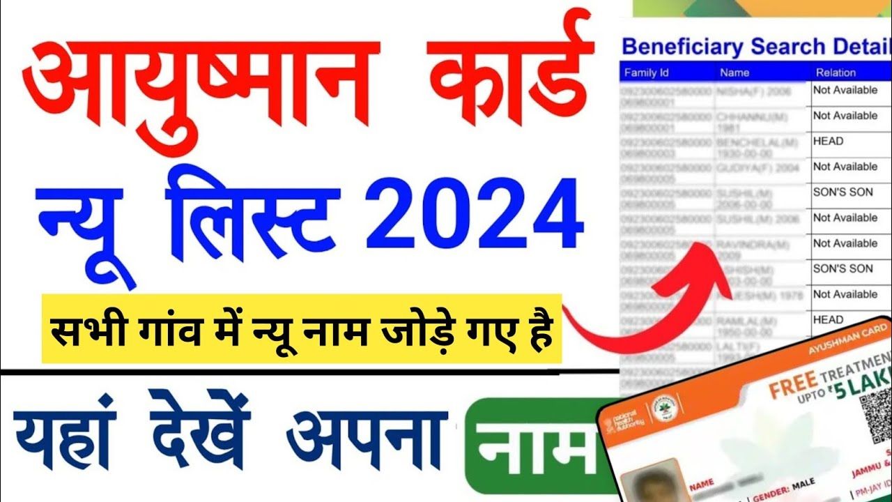 Ayushman Card Beneficiary List 2024